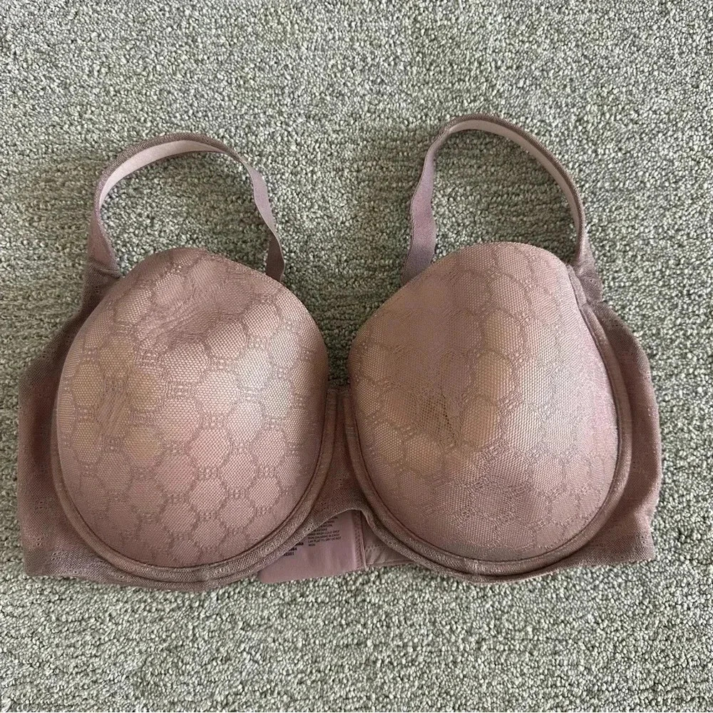 SOMA 40DDD Stunning Support Geo Lace Full Coverage Underwire Bra Padded